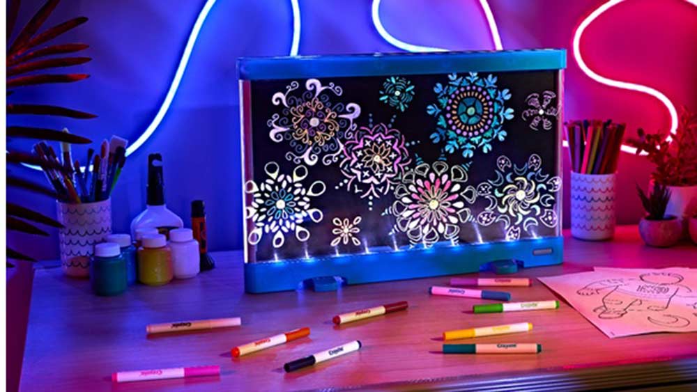 light up toys on desk