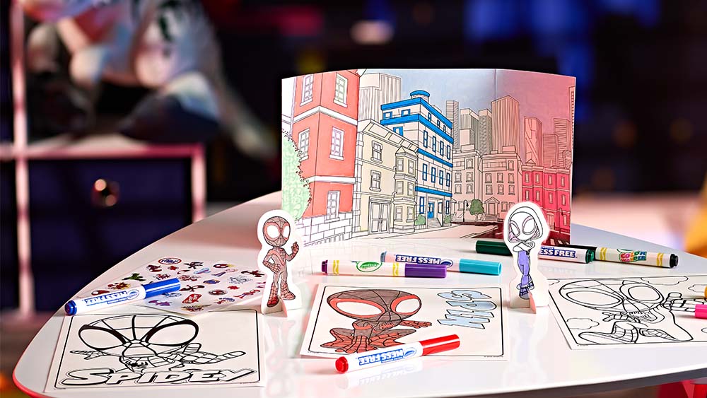 Spidey and Friends activity kit on a table.