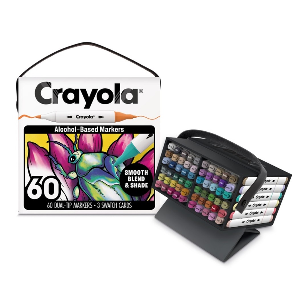 Crayola All Grown Up - Pennarelli a base alcolica doppia punta  - 60 pzContents