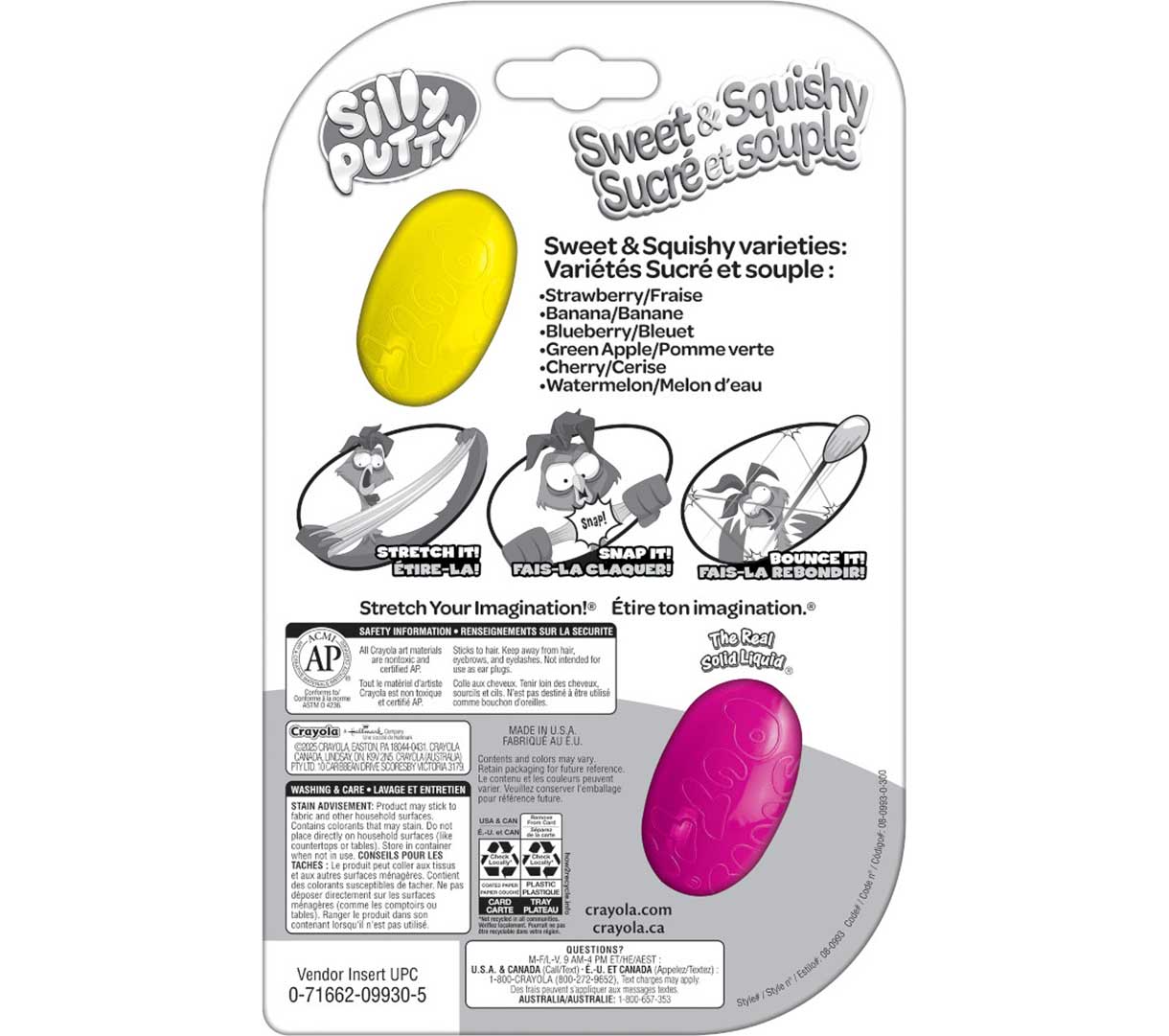 Silly Putty Sweet & Squishy Eggs  2 Count back view