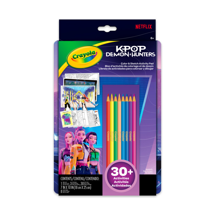 K Pop Demon Hunters Colour & Sketch Activity PadFront view