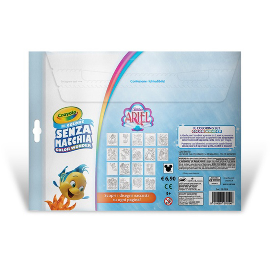 Color Wonder Coloring  Set - Disney ArielBack view