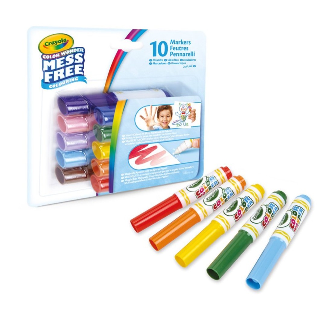 Color Wonder 10 Pennarelli Senza Macchia - Colori ClassiciPackaging with contents
