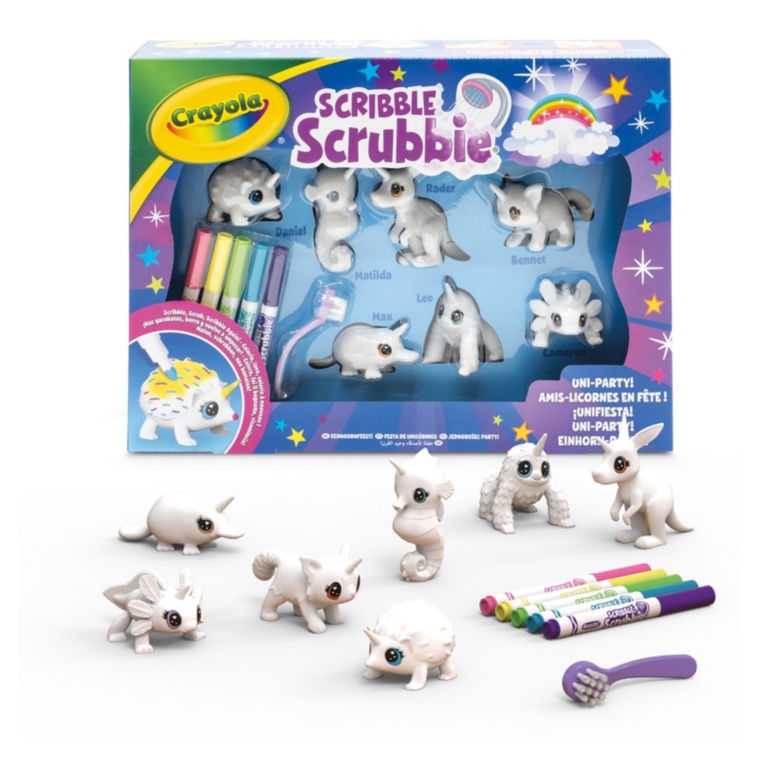 Scribble Scrubbie - Uni-pets partyContents