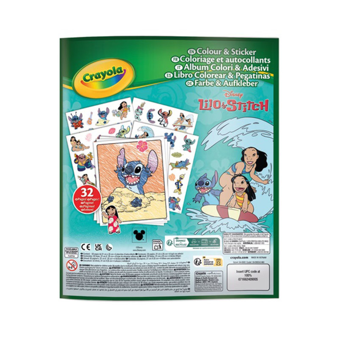 Album Colour & sticker   Disney Lilo & StitchBack view