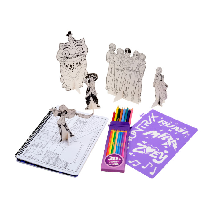 K Pop Demon Hunters Colour & Sketch Activity PadContents