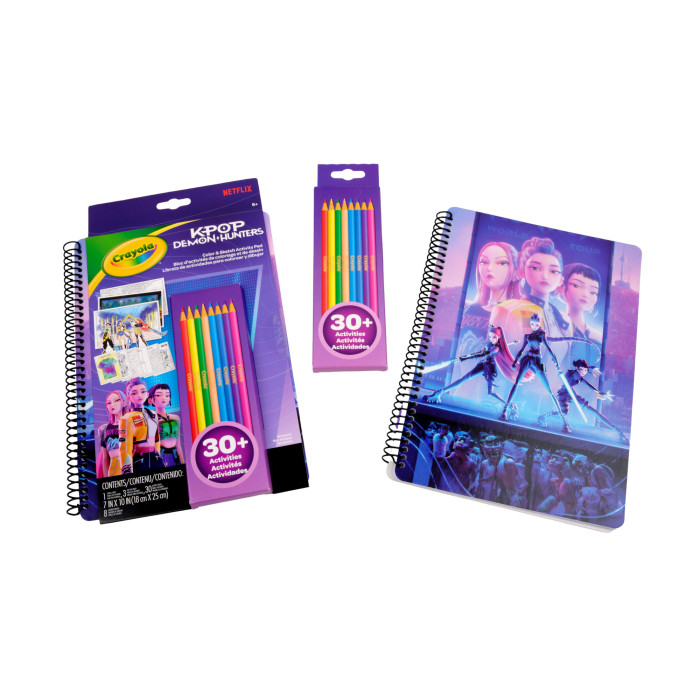 K Pop Demon Hunters Colour & Sketch Activity PadPackaging with contents