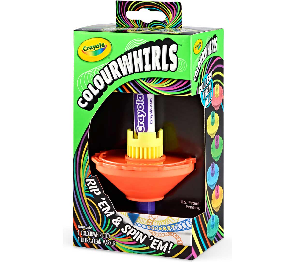 Crayola Colourwhirls Spin Art Toy - Neon 1 Pack