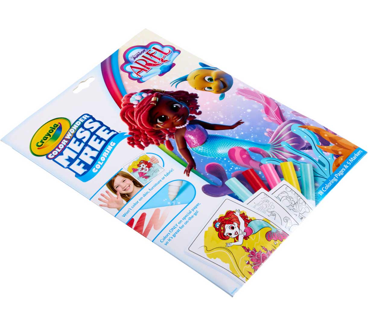 Color Wonder Mess Free Ariedl Coloring Pages & Markers. top view.