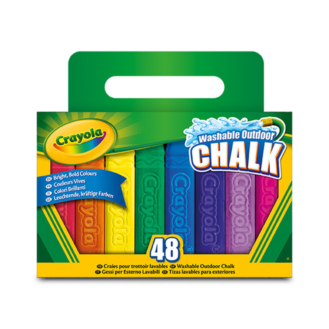 Washable Sidewalk Chalk, Box of 48 front view.