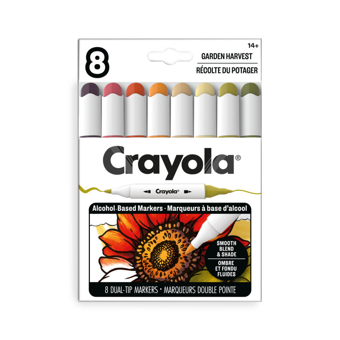 Colour Collections 8 Coun t Dual-Tip Alcohol Markers - Garden HarvestFront view