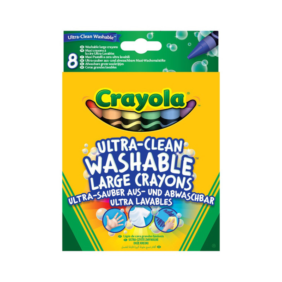 Ultra-Clean Washable Large Crayons, Pack of 8 front view
