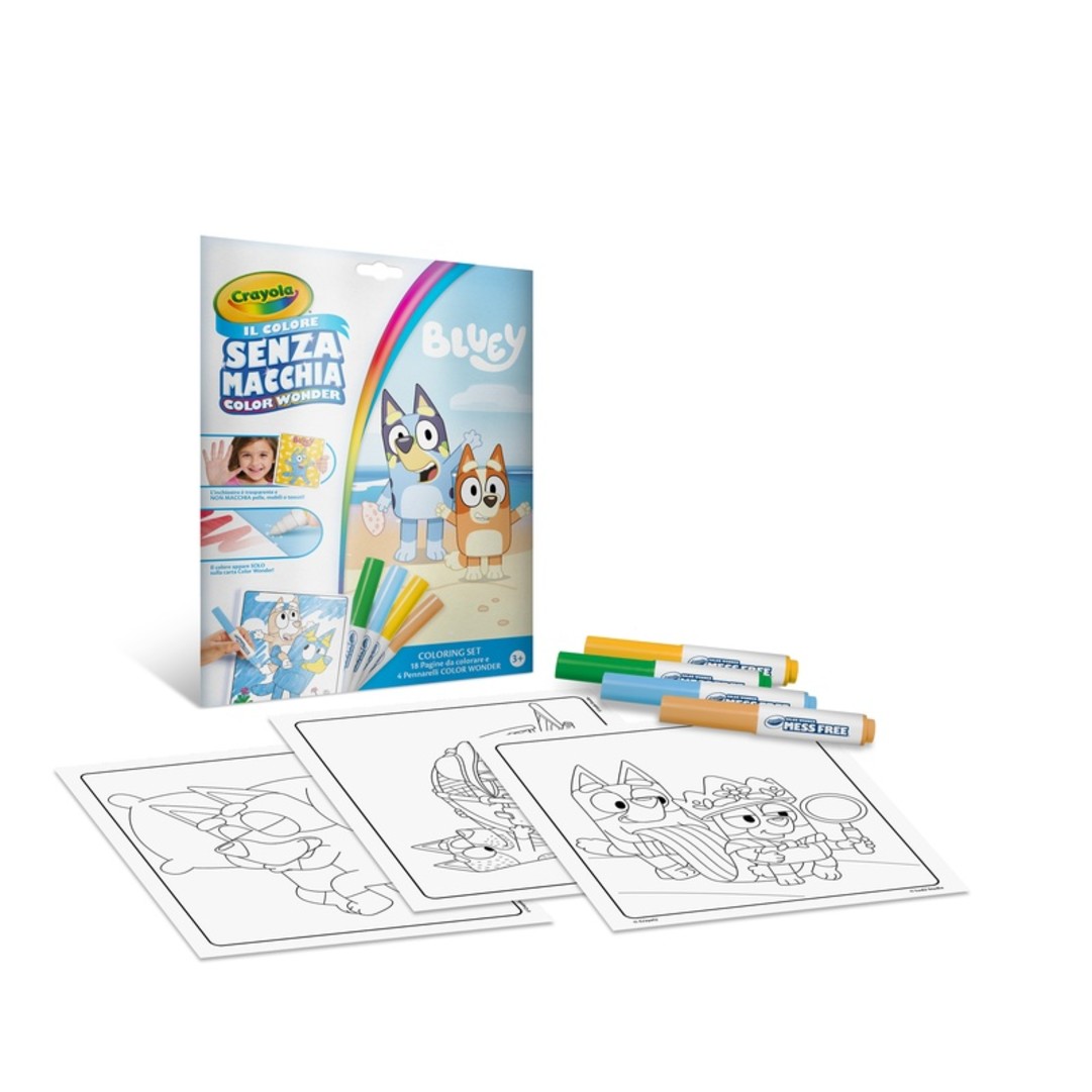 Color Wonder Coloring Set -  BlueyPackaging with contents