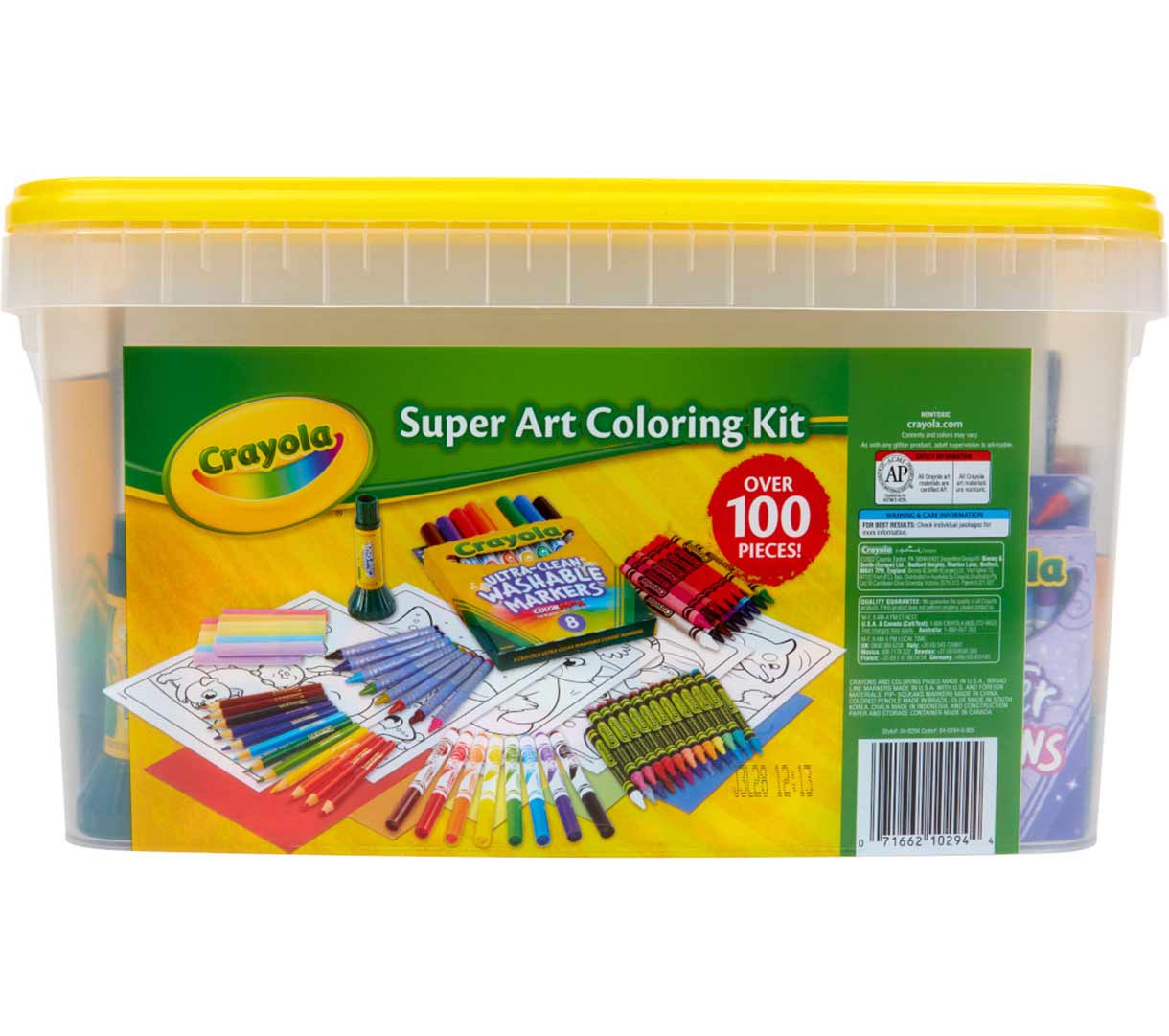 Crayola Super Art Kit  back view.