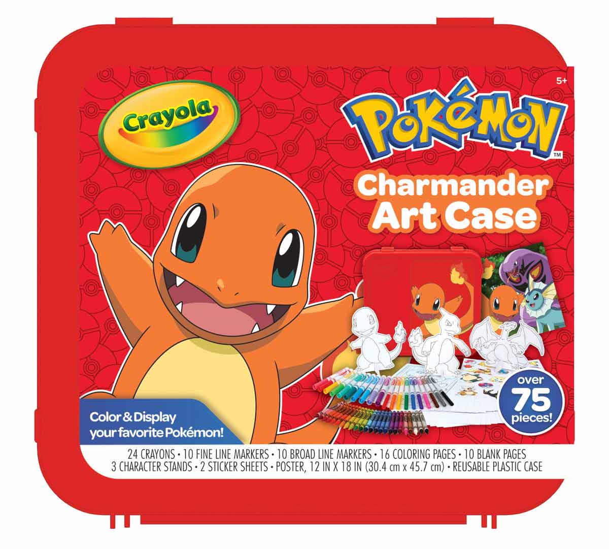 Create and Color Pokemon Coloring Art Case  Charmander front view.