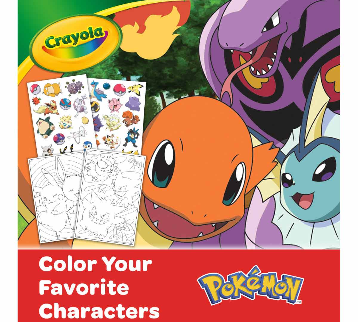 Create and Color Pokemon Coloring Art Case  Charmander. Color your favorite characters.