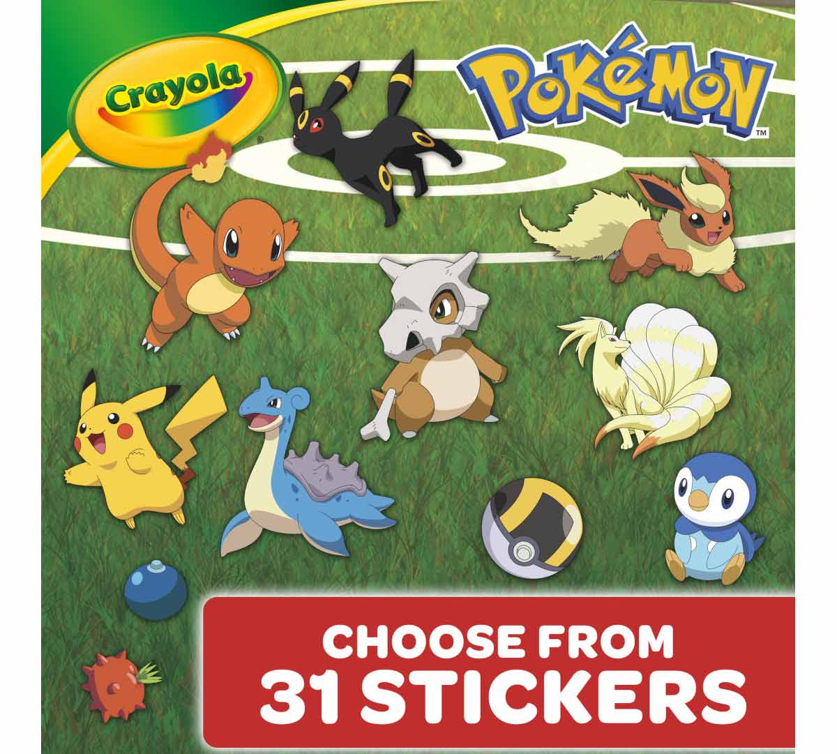 Create and Color Pokemon Coloring Art Case  Charmander. 31 stickers to choose from.