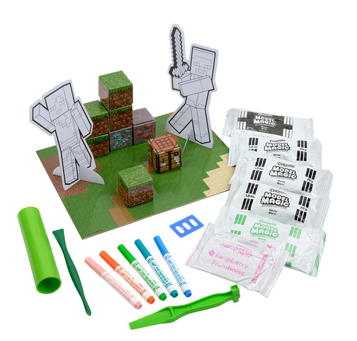 Minecraft Sculpt & Play Craft Kit contents