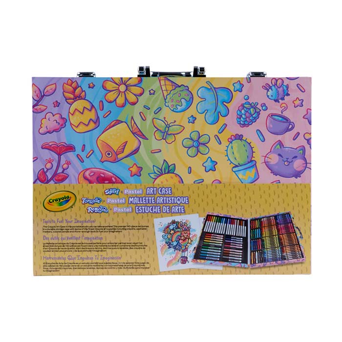 Art Kit with Swirl & Pastel Art Supplies back view.
