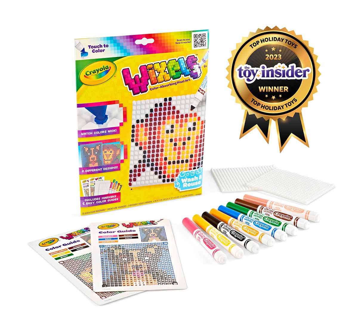 Wixels animals kit packaging and contents with award winner seal.