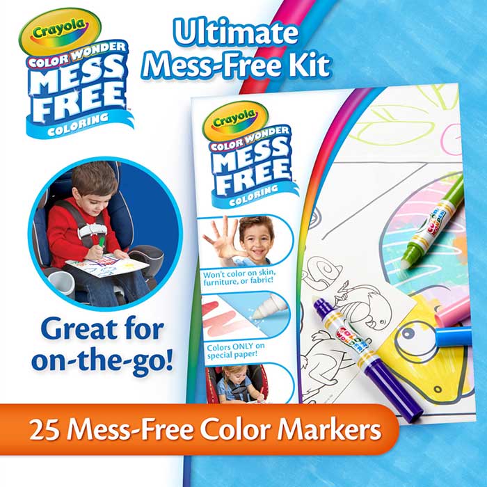 Color Wonder Ultimate Mess Free Kit. Great for on the go! 25 Mess-Free Color Markers