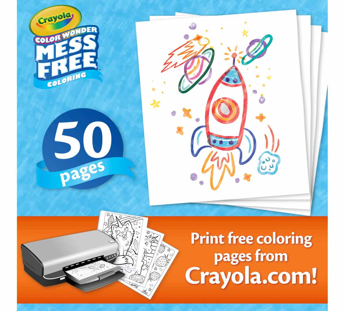 Crayola Color Wonder Mess Free Blank Coloring Pages  50 count. Print free coloring pages from Crayola.com!
