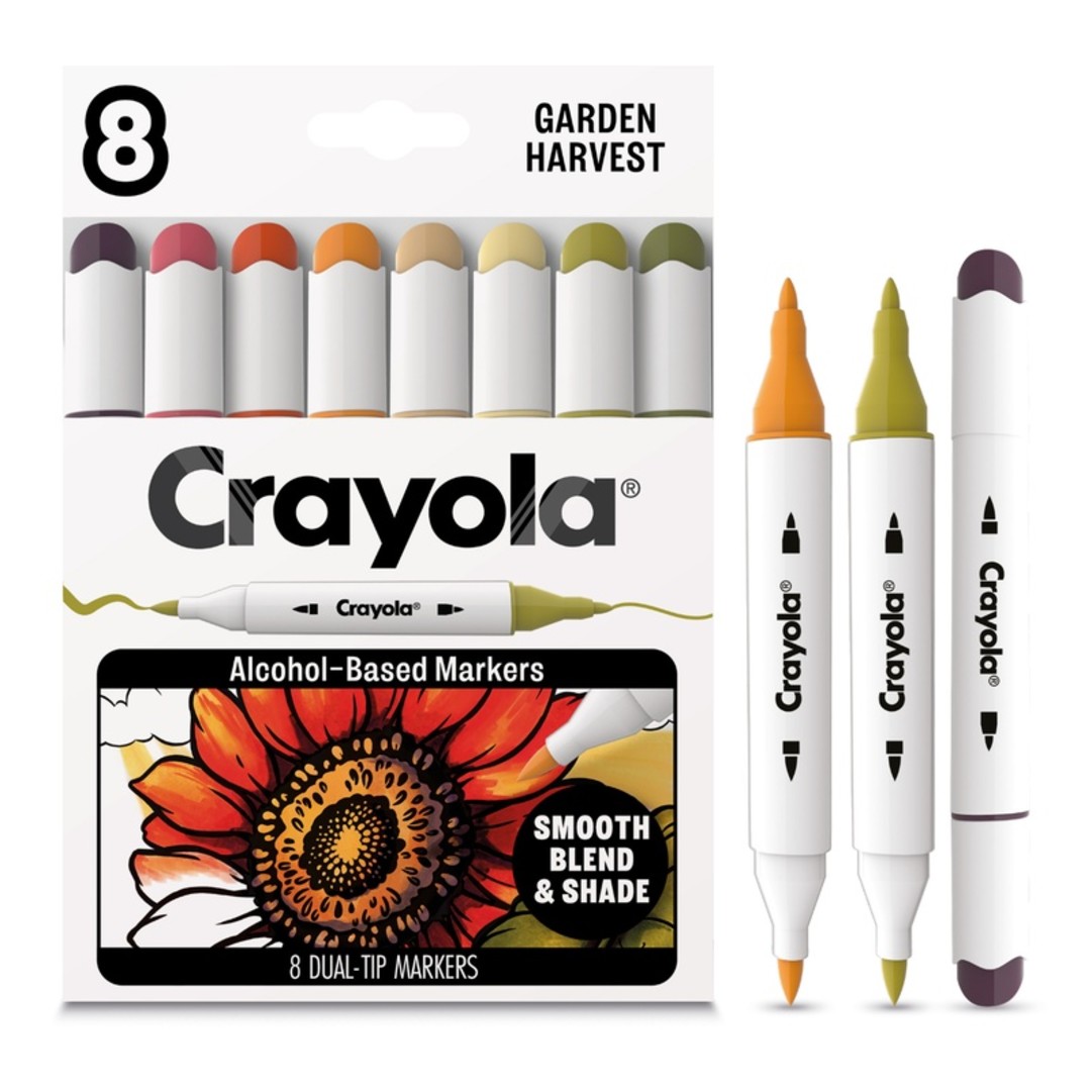 Crayola All Grown Up - Alcohol-based markers with double tip- Colors of the orthoFront view