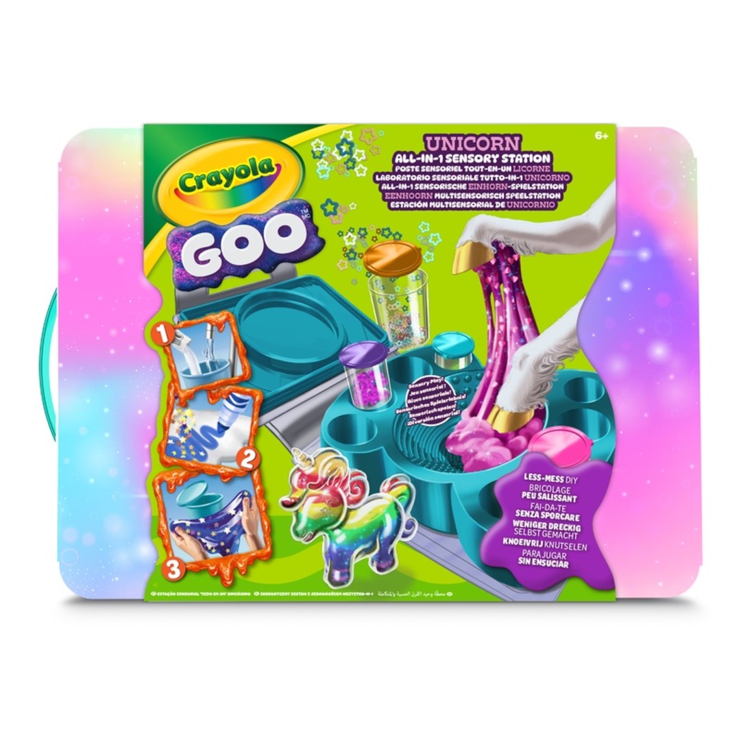 Crayola Goo Unicorn All in 1 Sensory Station front view