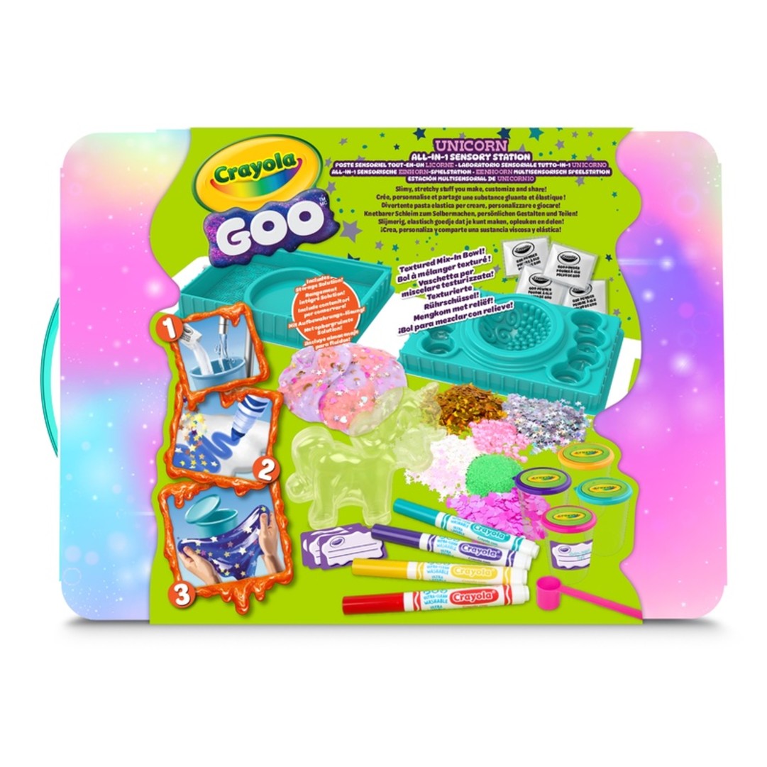 Goo - Crea il tuo slime con il laboratorio Unicorno Tutto in unoBack view