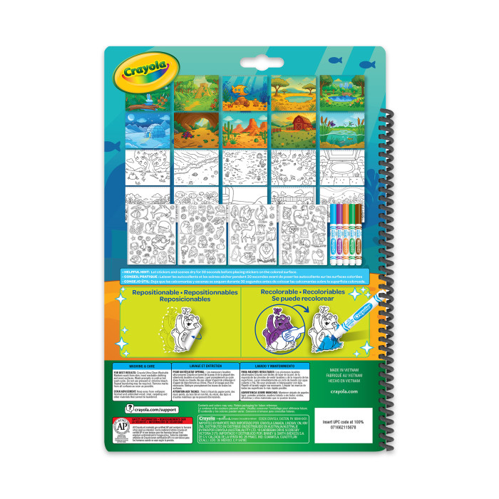 Repositionable Sticker BookBack view