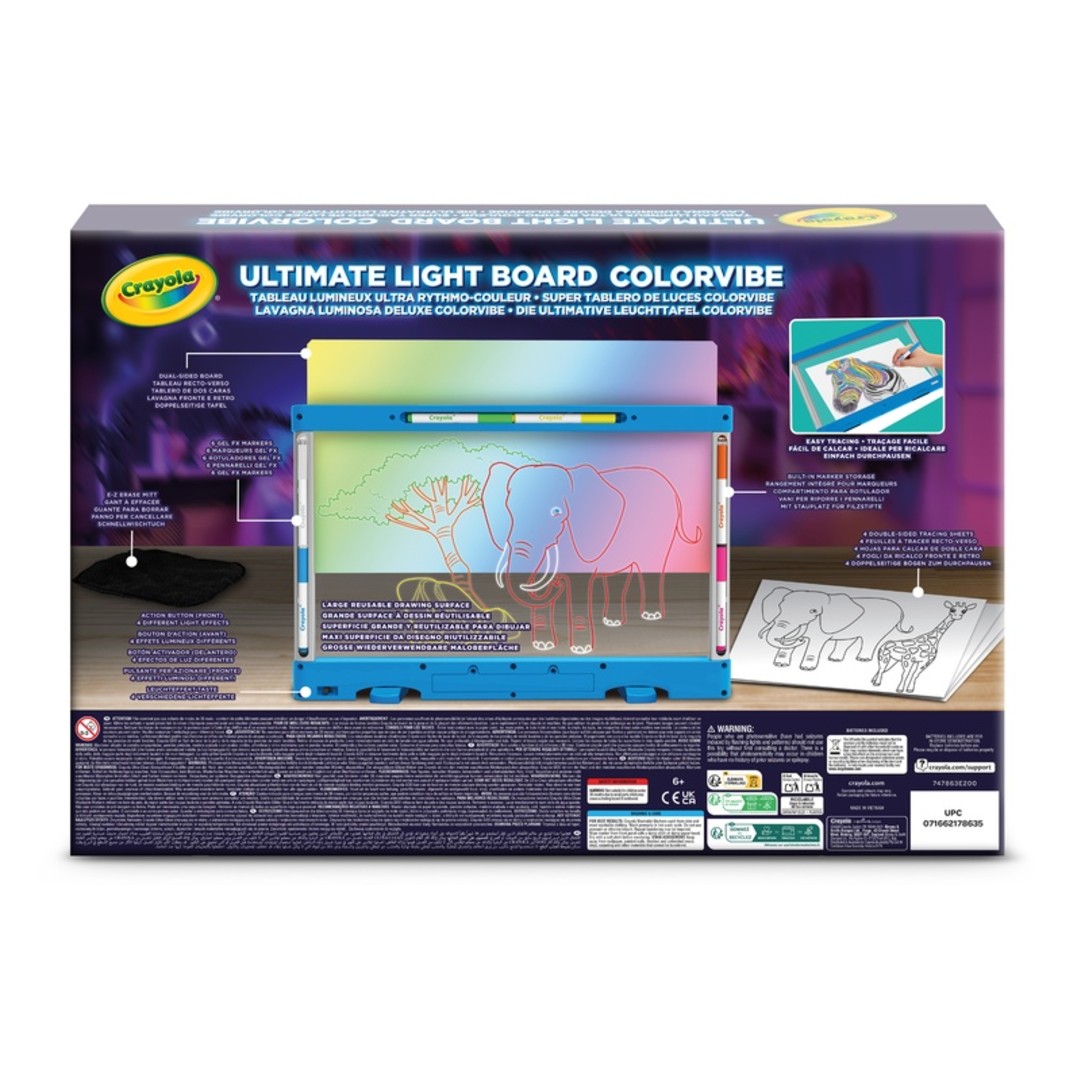 lavagna luminosa Colorvibe interattiva con effetti luceBack view