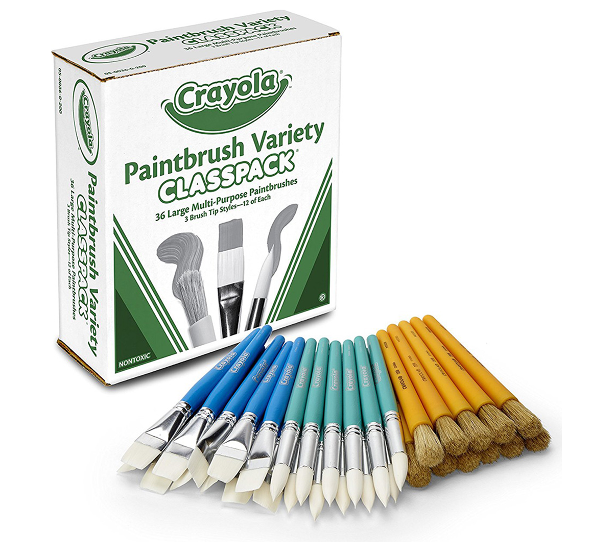 Creativity Street – Barattolo Con 144 Pennelli Economici Per Pittura – Lunghezza 15,2 Cm, 6 Colori Diversi