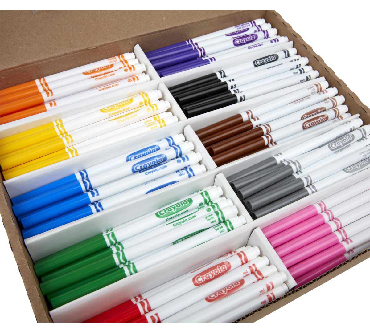 Ultra-clean washable fine line markers classpack 200 count 10 colors. Contents.