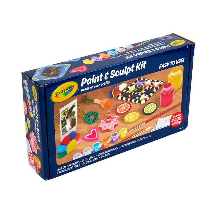 Crayola Paint & Sculpt Deluxe Pack left side view.