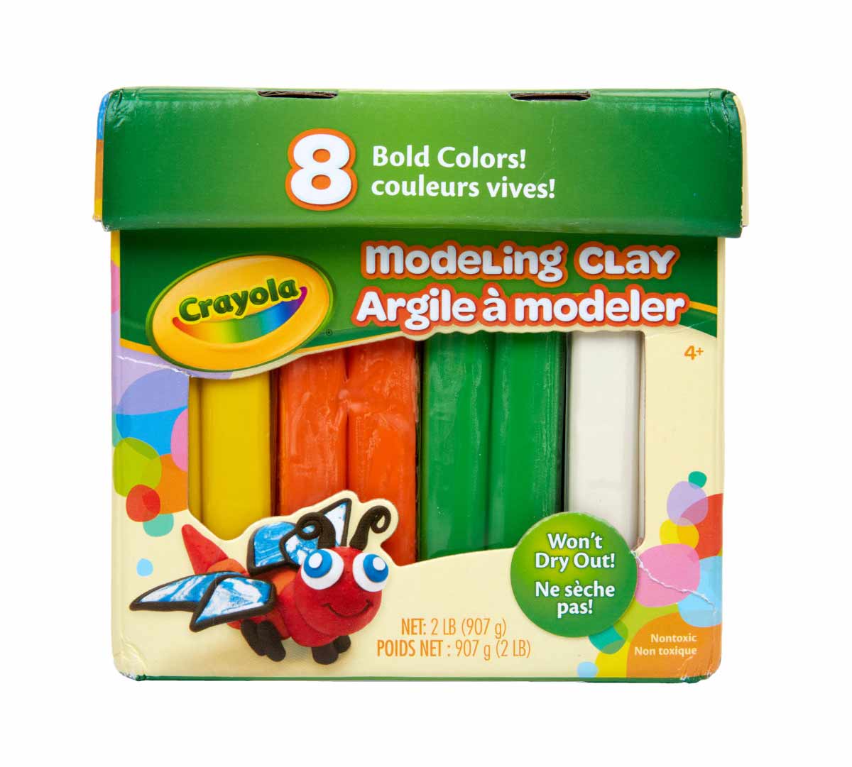 Modeling Clay  8 bold colors front view.