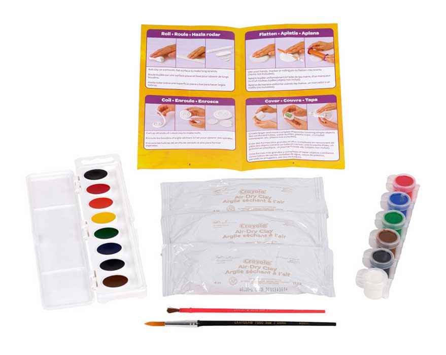 Crayola Paint & Sculpt Pack contents.