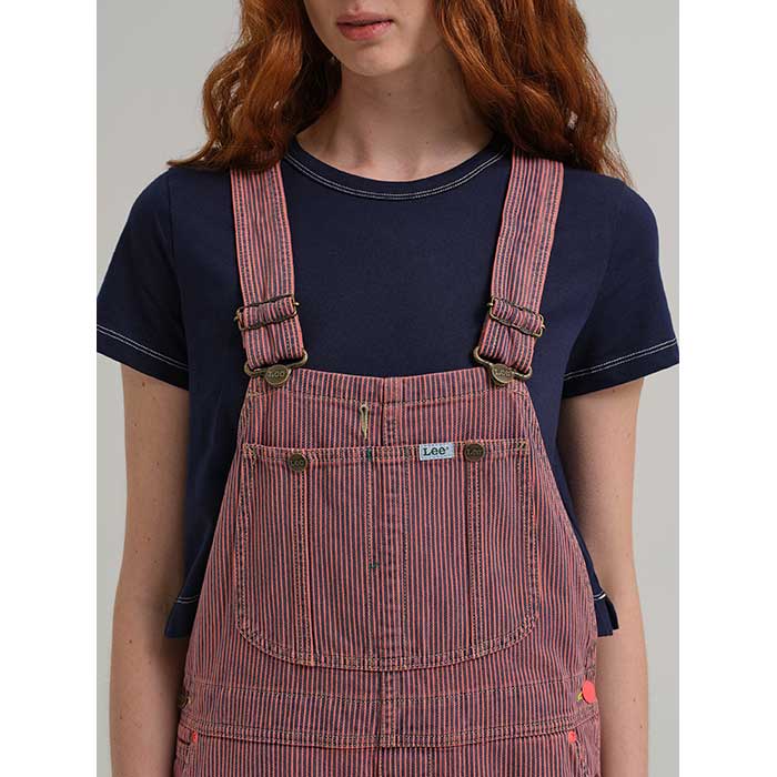 Crayola® x Lee® Women's Limited Edition Colors Slim Straight Bib Overall front view.