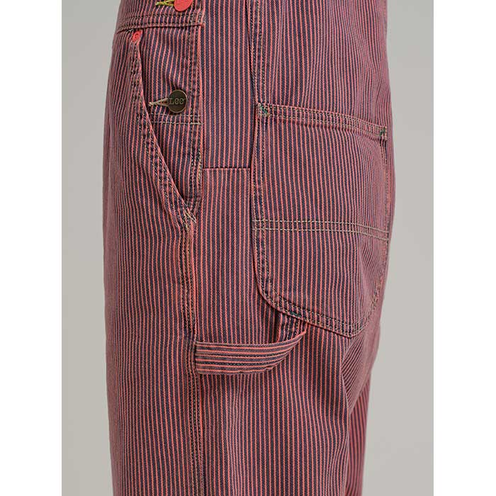 Crayola® x Lee® Women's Limited Edition Colors Slim Straight Bib Overall left side view.