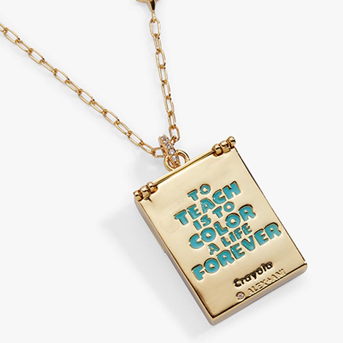 Crayola Teacher Appreciation Crayon Box Locket back view.