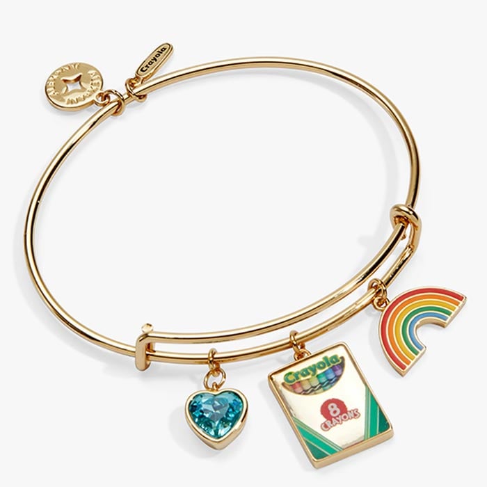 Crayola Teacher Appreciation Multi Charm Bangle top view.