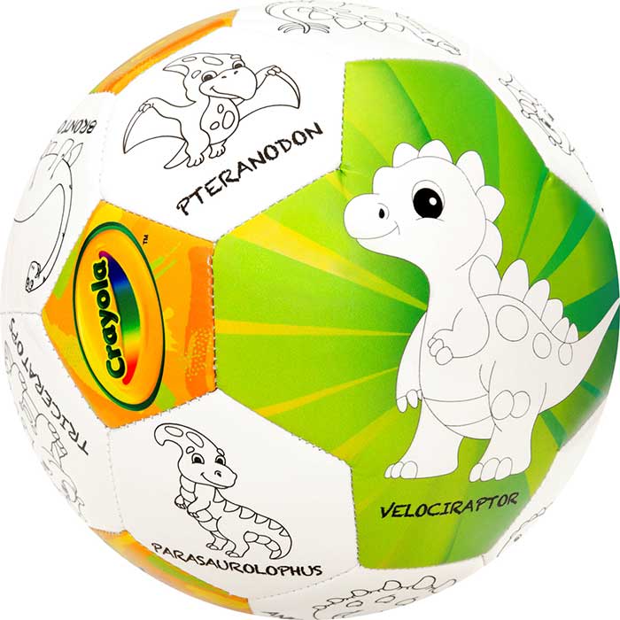 Crayola Score N' Explore Officially Licensed Size 5 Color Ball – Dinosaur Explorer contents.