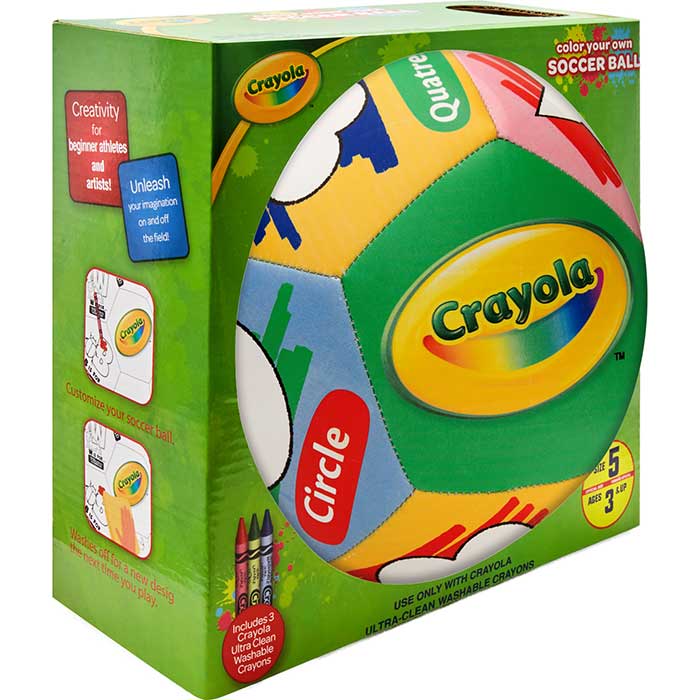 Crayola Score N' Explore Officially Licensed Size 5 Color Ball – Shapes Explorer side view.