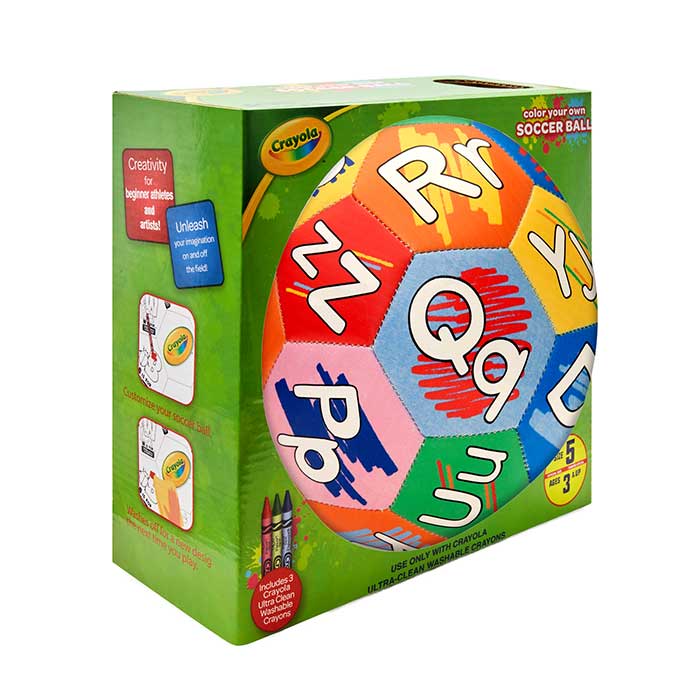 Crayola Score N' Explore Officially Licensed Size 5 Color Ball left side view.