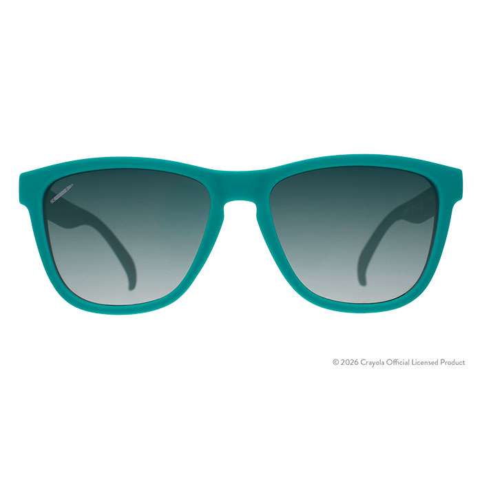 Crayola x GoodR Sunglasses, Tropical Colors. turquoise surf front view.