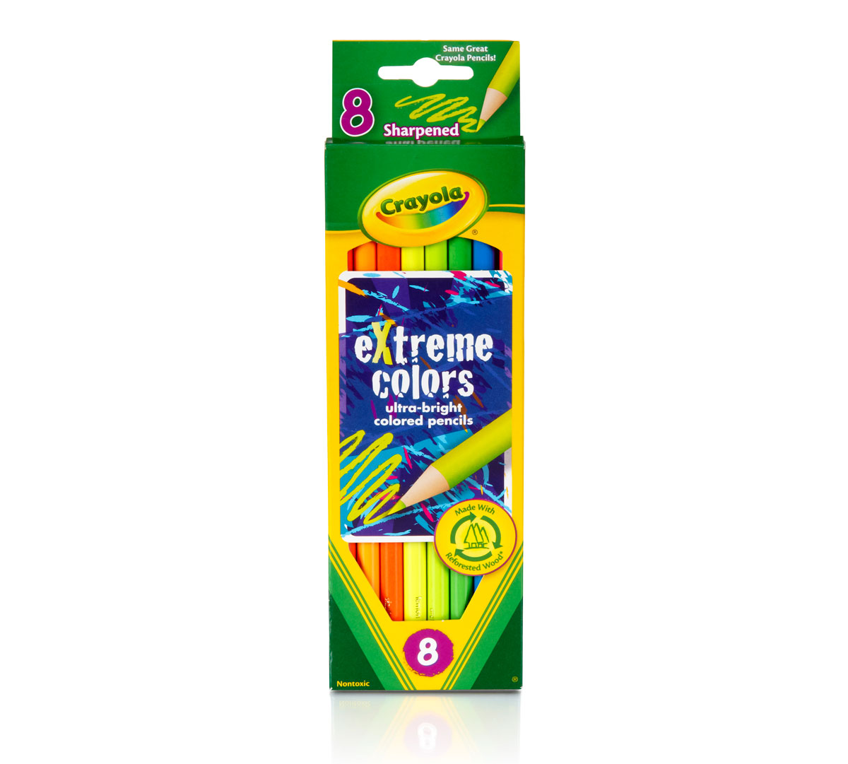 Neon Colored Pencils, 8ct Coloring Set