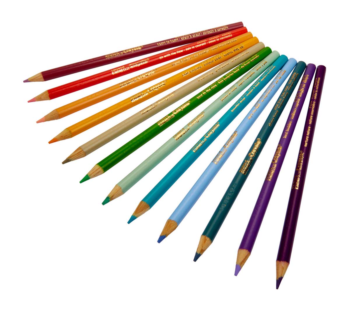 Colors of Kindness Colored Pencils  12 count contents.