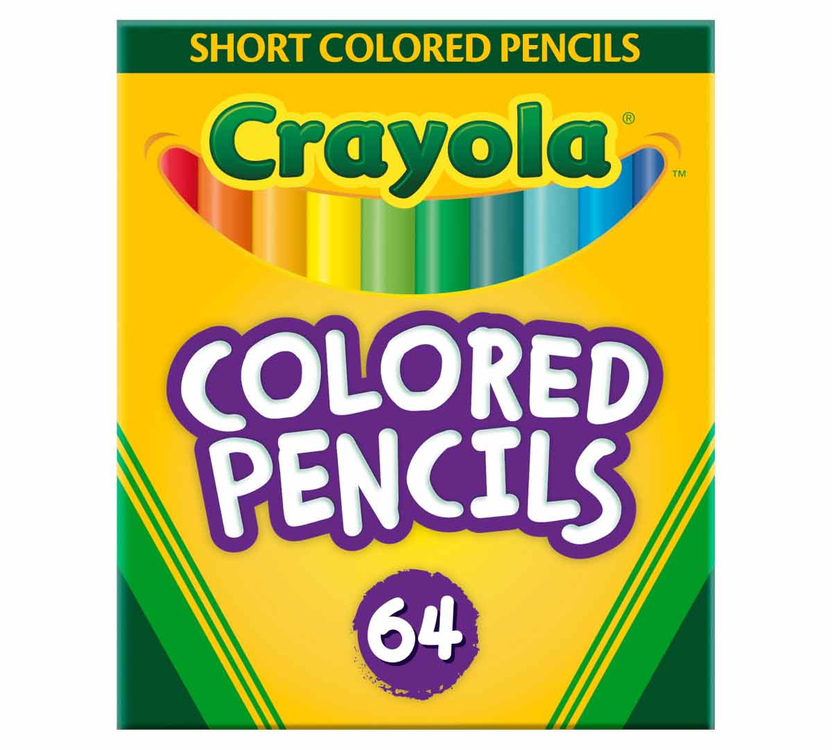 Short Colored Pencils  64 count front view