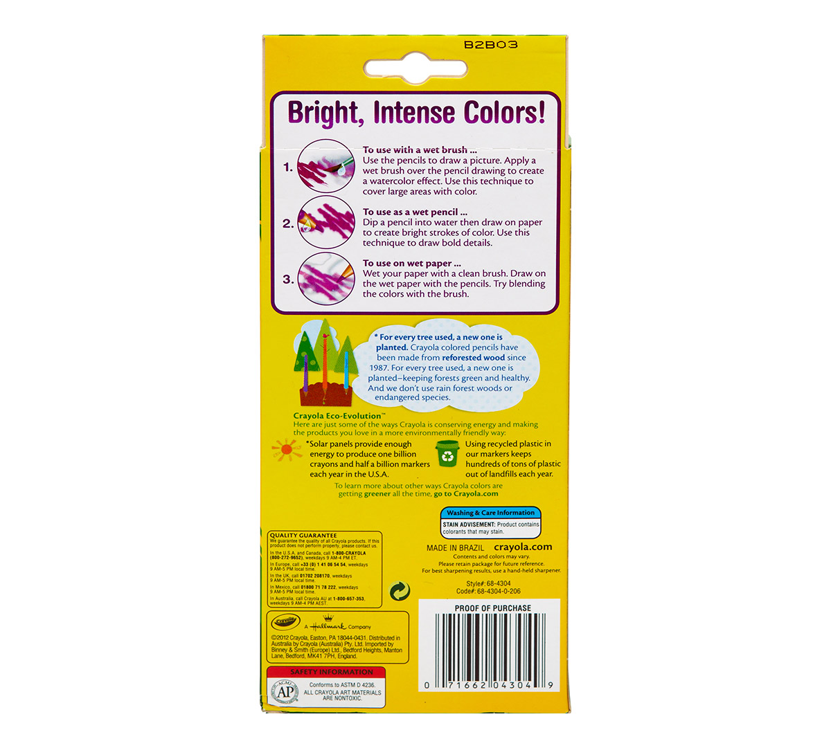 Watercolor Pencils  24 count back view