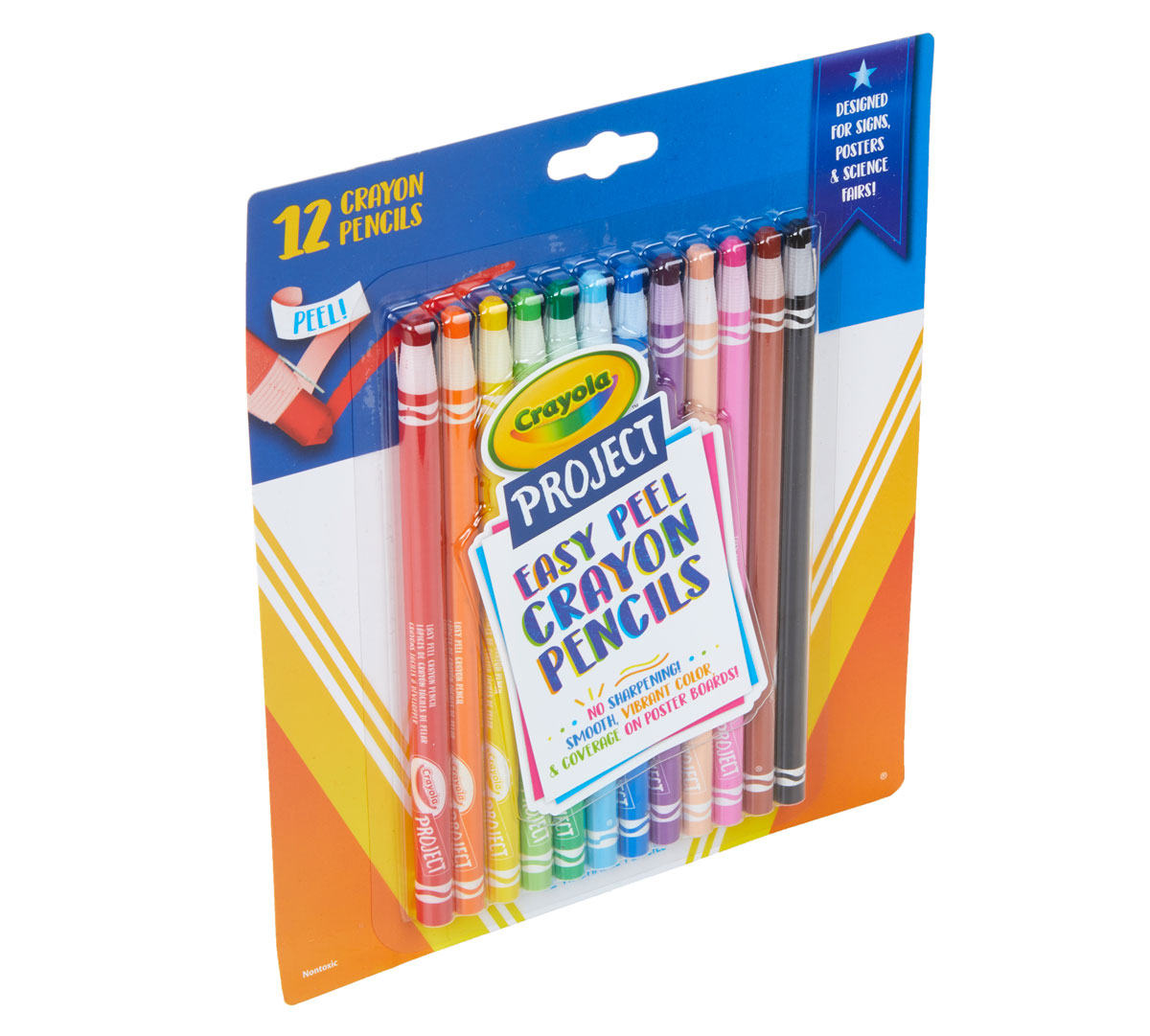 Project Easy Peel Crayon Pencils right side view