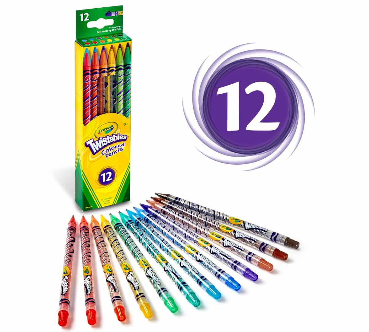 Twistables Colored Pencils  12 Count